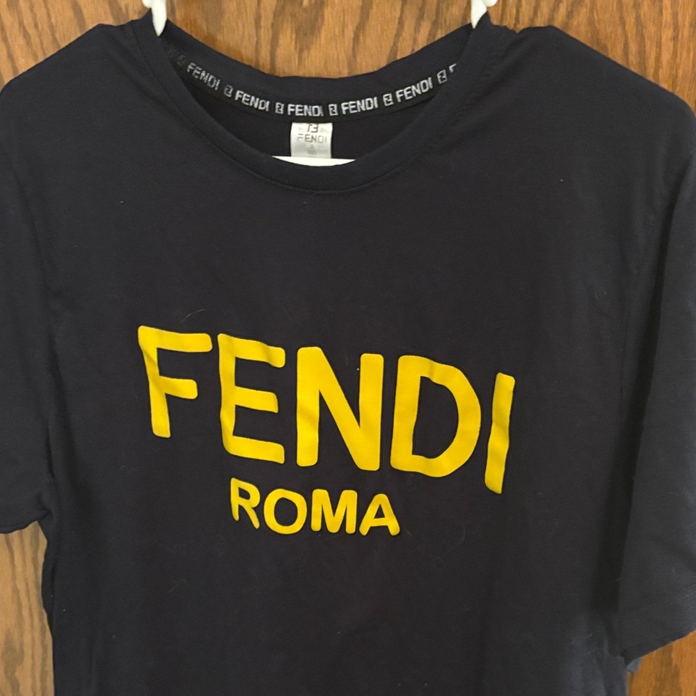 Phendi-inspired Dark Blue Tee with Vibrant Yellow Logo